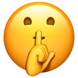 शांत रहने का इशारा करता हुआ चेहरा