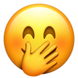 मुँह पर हाथ रखे हुए चेहरा