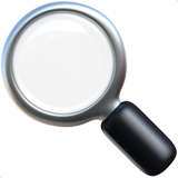 बाईं ओर झुका आवर्धक काँच