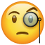 मोनोकल इमोजी U+1F9D0 मोनोकल इमोजी U+1F9D0