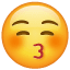 बंद आँखें चुंबन स्माइली U+1F61A बंद आँखें चुंबन स्माइली U+1F61A